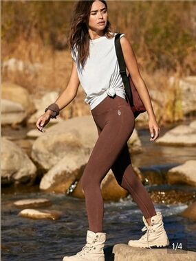 High-Rise Seamless Brown Active Leggings